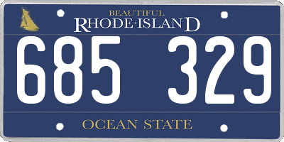 RI license plate 685329