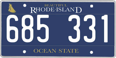 RI license plate 685331