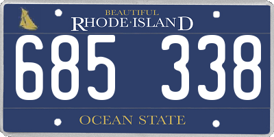 RI license plate 685338