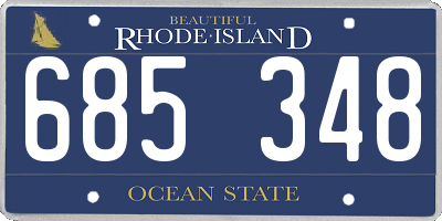 RI license plate 685348
