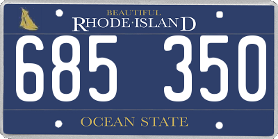 RI license plate 685350