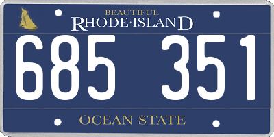 RI license plate 685351