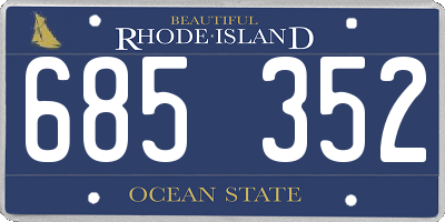 RI license plate 685352