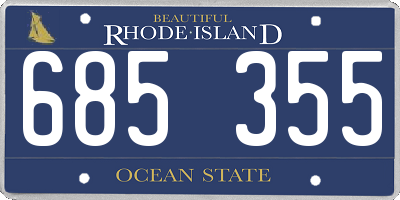 RI license plate 685355
