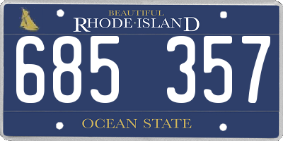 RI license plate 685357