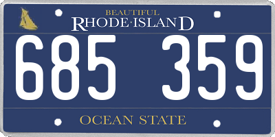 RI license plate 685359