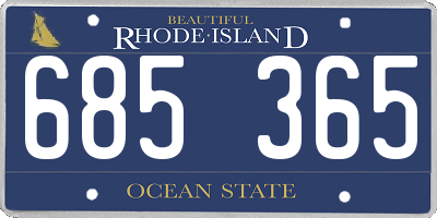 RI license plate 685365