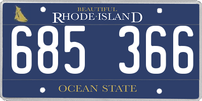 RI license plate 685366