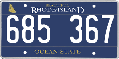 RI license plate 685367