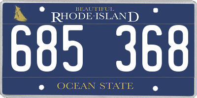 RI license plate 685368