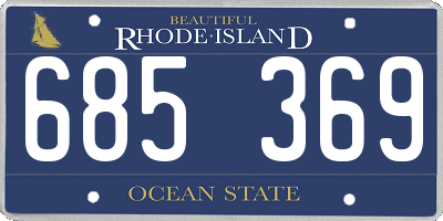 RI license plate 685369