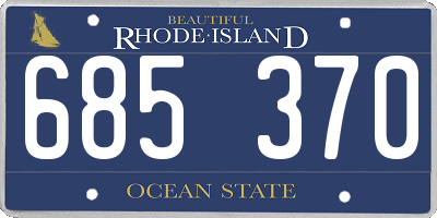 RI license plate 685370