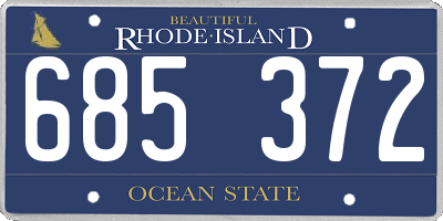 RI license plate 685372
