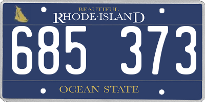 RI license plate 685373