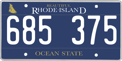 RI license plate 685375