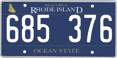 RI license plate 685376