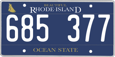 RI license plate 685377