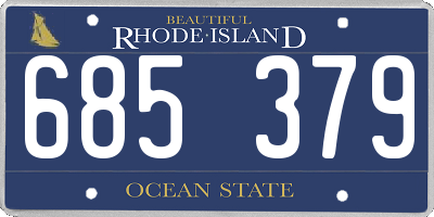 RI license plate 685379