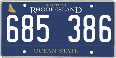 RI license plate 685386