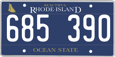 RI license plate 685390