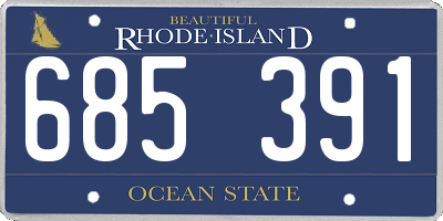 RI license plate 685391