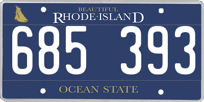 RI license plate 685393