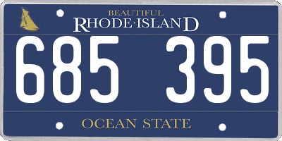RI license plate 685395