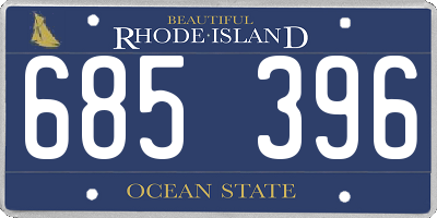 RI license plate 685396