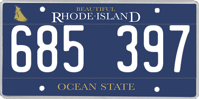 RI license plate 685397