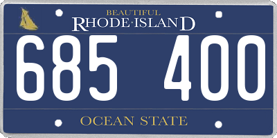 RI license plate 685400