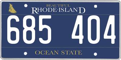 RI license plate 685404