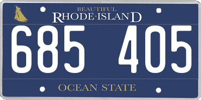 RI license plate 685405