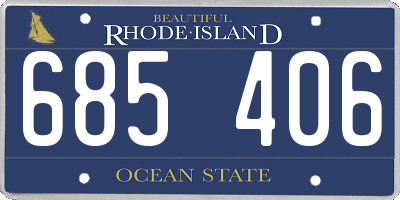 RI license plate 685406