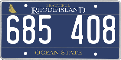 RI license plate 685408
