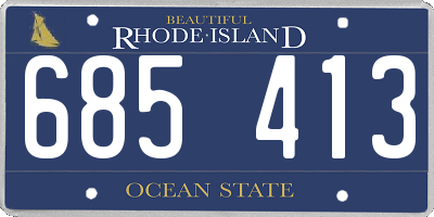 RI license plate 685413