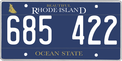 RI license plate 685422