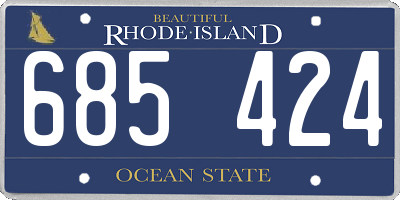 RI license plate 685424