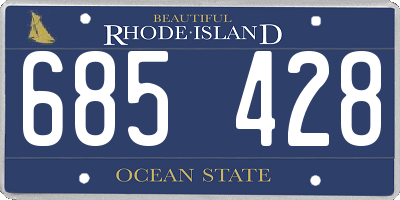 RI license plate 685428