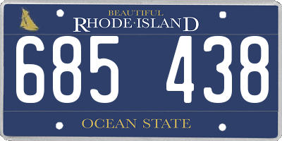 RI license plate 685438