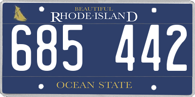 RI license plate 685442