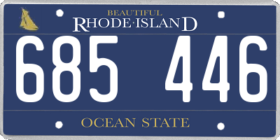 RI license plate 685446