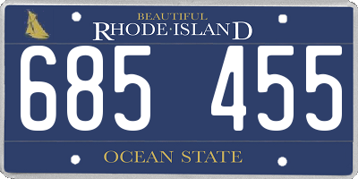 RI license plate 685455