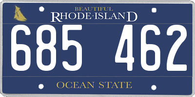 RI license plate 685462