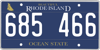 RI license plate 685466