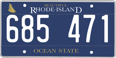 RI license plate 685471