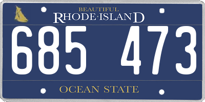 RI license plate 685473