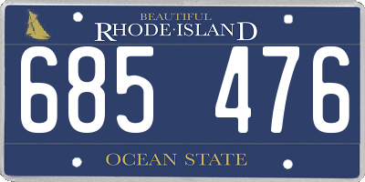 RI license plate 685476