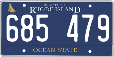 RI license plate 685479