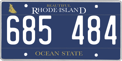 RI license plate 685484