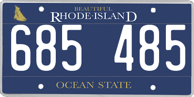 RI license plate 685485